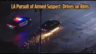 Full Pursuit: Sparks Fly as Armed Suspect Leads Wild LAPD Chase