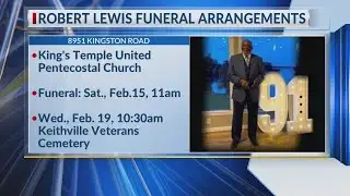 Funeral arrangements set for Robert Lewis