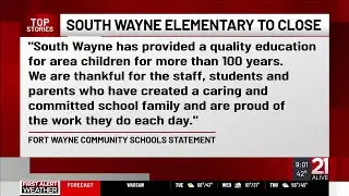 FWCS: South Wayne Elementary to close at end of school year