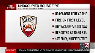 FWFD: 3 pets dead after house fire on city’s south side