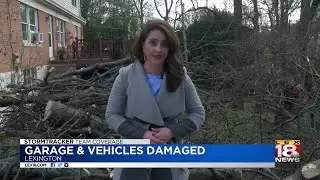 Garage and Vehicles Damaged