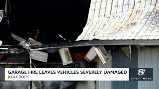 Garage fire leaves vehicles severely damaged