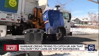 Garbage truck drivers navigate obstacle course after big snowstorm