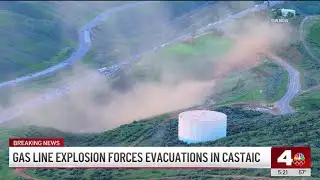 Gas line explosion prompts 5 Freeway closure in Castaic
