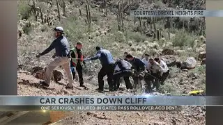 Gates Pass Road reopened after crash that left Tucson driver hospitalized