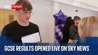 GCSE results opened live on Sky News