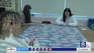 Generation ROC: Byron-Bergen students craft blankets to warm those in need