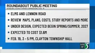 Genesee County Road Commission holding roundabout public meeting