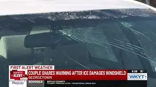 Georgetown couple’s windshield shattered by ice sheet on I-75