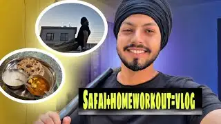 Ghar ki safai || bad news || home workout || (vlog-4)