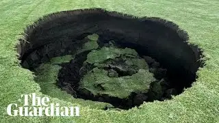 Giant sinkhole opens in sporting oval in Melbourne