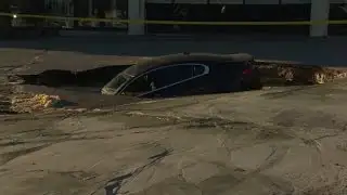 Giant sinkhole swallows Jaguar