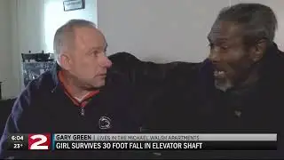 Girl survives 30 foot drop down elevator shaft