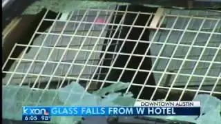 Glass falls from windows at W Hotel - 6 pm News