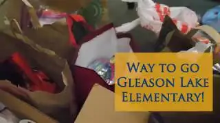 Gleason Lake Elementary donates 400 lbs. of candy for troops