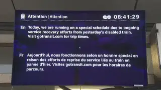 GO Transit operating modified schedule on Tuesday