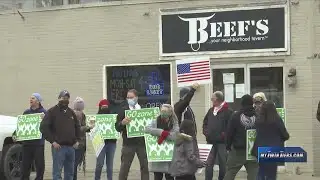 "Go Zone" protest in Hanover Square with Senator Tom O