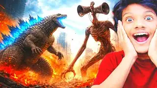 Godzilla vs Siren Head: Real Life Destruction Begins 