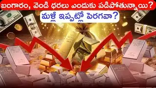 Gold Price BIG FALL, Silver price CRASH explained in Telugu