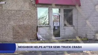 Good Samaritan helps rescue semi driver after crash into Wrightstown gas station