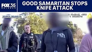 Good Samaritan stops knife attack on boy at Florida school bus stop