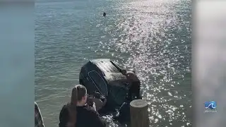 Good Samaritans help save driver from sinking SUV