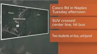 Gorham man faces charges after school bus and SUV crash in Naples