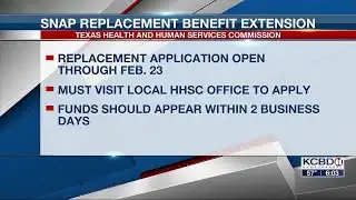 Gov. Abbott approves SNAP Replacement Benefit Extension