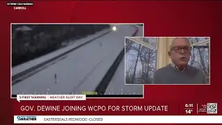 Gov. Mike DeWine talks about the winter storm impacts throughout Cincinnati, Ohio