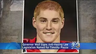 Gov. Tom Wolf Signs Timothy J-Piazza Anti-Hazing Bill