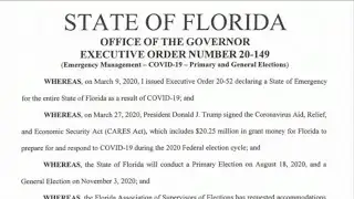 Governor DeSantis issues executive order aimed at easing the burden on election supervisors