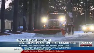 Governor Stein speaks on road conditions