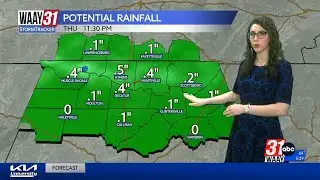 Grace is tracking light rain