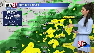 Grace is tracking Thursday night rain
