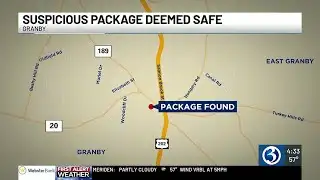 Granby police respond to suspicious package