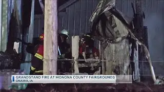 Grandstand fire at Monona County Fairgrounds