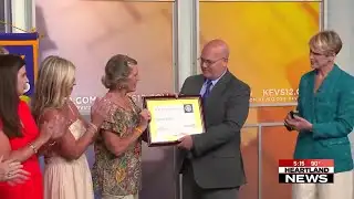 Grant Dade receives Service Above Self Award