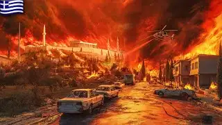 Greece is burning .🔥 Deadly Heatwave Fuels Devastating Blaze Near Athens!