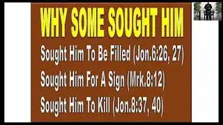 Greg Dismuke - What Do You Seek  __  John 1:35-39
