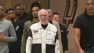 Gregg Popovich makes first public appearance since stroke as Spurs introduce new head coach