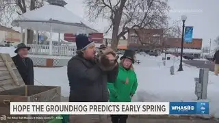 Groundhog showdown: Phil predicts more winter, others call for early spring