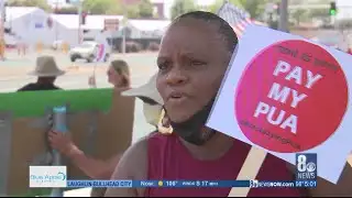Group expresses unemployment benefit frustrations during protest