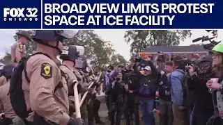 Groups decry Broadview mayor shrinking protest zone at ICE facility