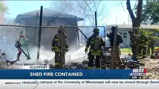 Gulfport firefighters contain shed fire