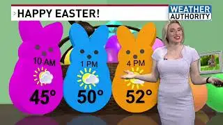 Happy Easter!🐰 Cool today, big warmup this week!