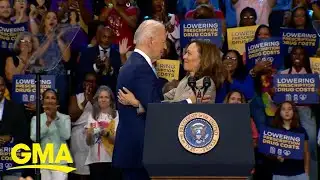 Harris and Biden reunite on campaign trail