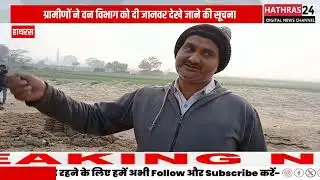 Hathras News : तेंदुआ जैसा जानवर देखें जाने से ग्रामीणों में दहशत...