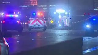 Hazmat spill from truck crash closes Katy Freeway overnight
