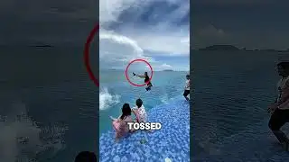 He Saved The $5,000 Camera By Tossing It — Then Someone FELL IN With It! 📸💦#shorts