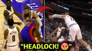 HEADLOCK?! 😱 Jonas Valanciunas Chokes Isaiah Stewart! Fight Breaks Out! #nba